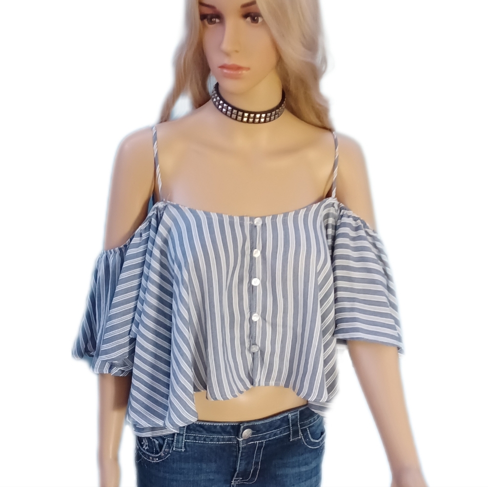 NEW!Vintage Havana M or L cold shouler top
